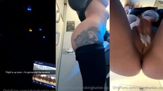 Viking Barbie Masturbates Her Tight Pussy On Plane