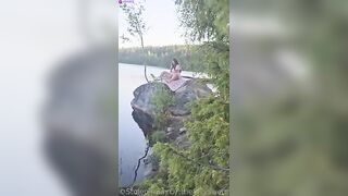 Swedish Milf Foxyswede - Masturbates Her Pussy Outside