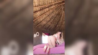 Anna Malygon Undressing Nude in Bed