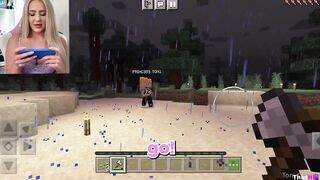 Toni Camille Playing Minecraft Topless With Hot Friend