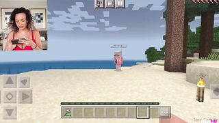 Toni Camille Playing Minecraft Topless With Hot Friend