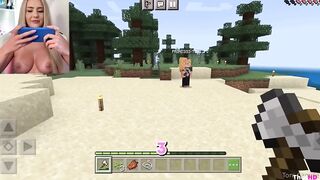 Toni Camille Playing Minecraft Topless With Hot Friend