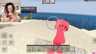 Toni Camille Playing Minecraft Topless With Hot Friend