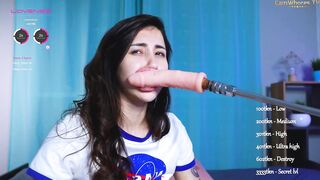 enncandy- Deepthroat Gagging  Dildo Fuckmachine