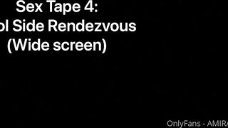 Amira Brie Risky Sexy Time On Outdoor Poolside