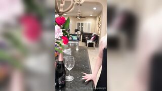 Maya Pryce Wearing Cute Black Dress And Masturbating