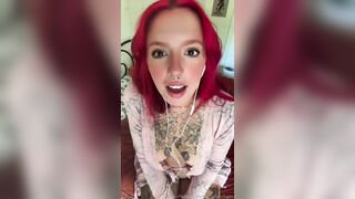 Gorgeous Inked Redhead Giving JOI