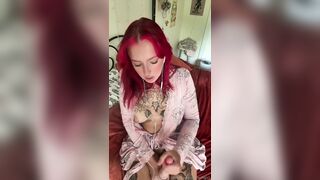 Gorgeous Inked Redhead Giving JOI