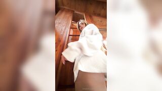 Caroline Zalog Showing Off Perfect Body In Public Hiding Spot