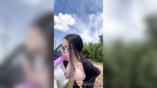 SwedishKIller Blowjob Dildo Outside