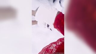Swedish Milf Nina Big Tits In Snow