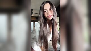 Caryn Beaumont Sucking And Riding A Big White Dildo
