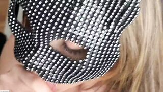 Christina Khalil Wearing Mask While Giving Blowjob