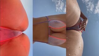 Christina Khalil Showing Off Sexy Wet Slingkini In Pool