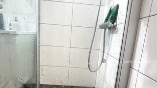 ScandiDoll Solo Fucking Big Dildo in Shower