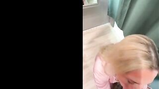 Finnish Janina Lohilahti Giving Public Blowjob in Changing Room